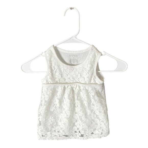 Healthtex Toddler Girls 4T White Lace Sleeveless Tank Top - Picture 1 of 8
